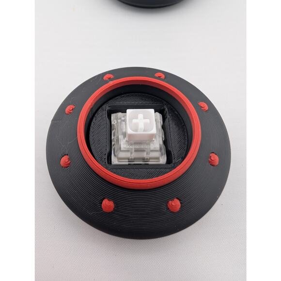 Glowing Alien UFO Fidget Clicker black/red, size 2 inch space birthday sci-fi - Picture 3 of 3